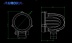 Светодиодная фара дальнего света 10w AURORA (ALO-R-2-P6T)