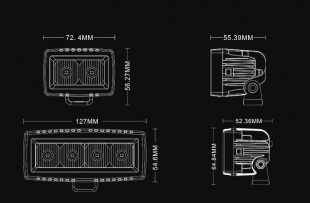 Светодиодная фара ближнего света 20W AURORA (ALO-L-2-E7T)