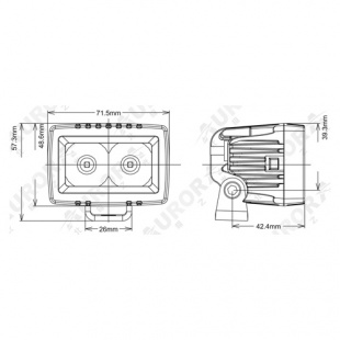 Светодиодная фара дальнего света 10w AURORA (ALO-L-2-P7J)